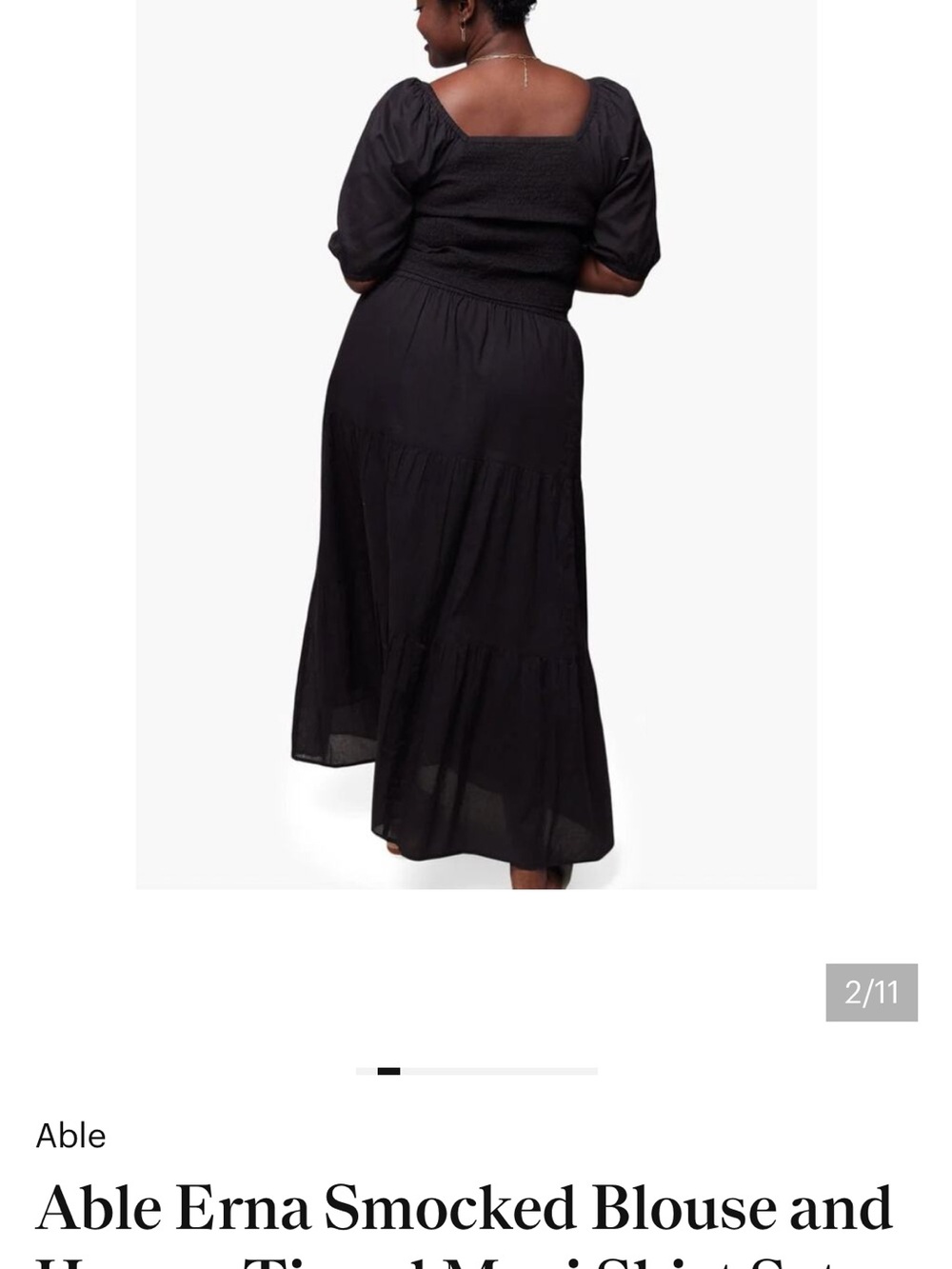 Able Erma Smocked Blouse and tiered skirt
